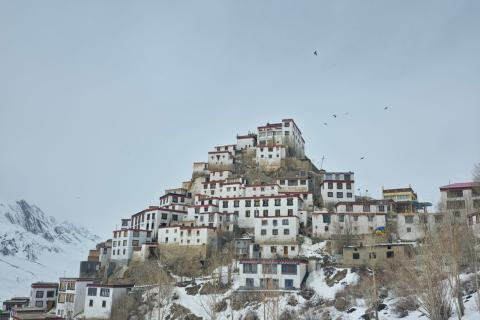 Key Monastery in snow, Spiti