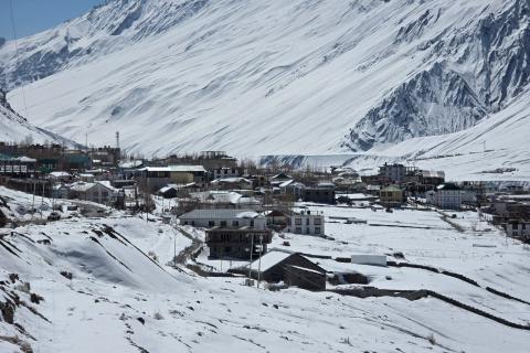 Snowy village in the Spiti Valley
