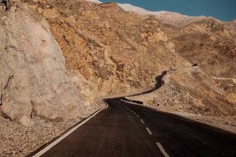 A mountain highway in the Himalayas