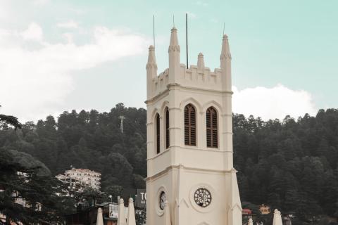 The tower of Christ Church, Shimla