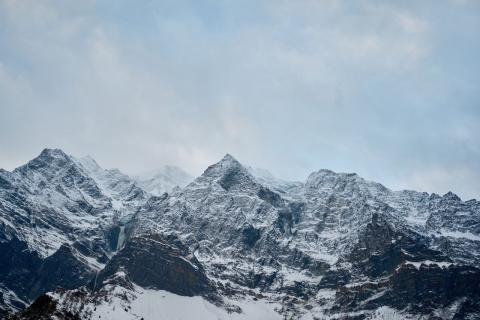 Snow-covered peaks in Himachal Pradesh