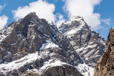 Snow and rock on a Himalayan peak